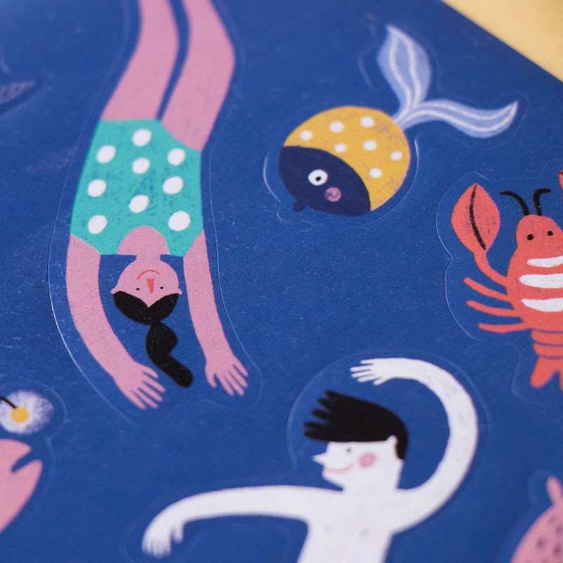 Actividad creativa con pegatinas